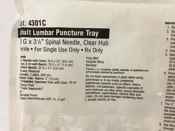 Adult Lumbar Puncture Tray (81KMD)