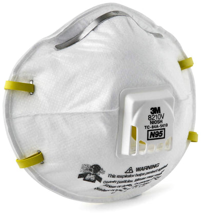 3M 8210V Particulate Respirator with Cool Flow Valve, Grinding, Sanding, Sawing,
