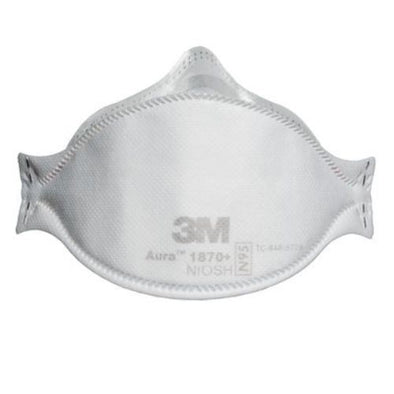 3M Health Care 1870+ Health Care Particulate Respirator Mask, Flat Fold (Pack of