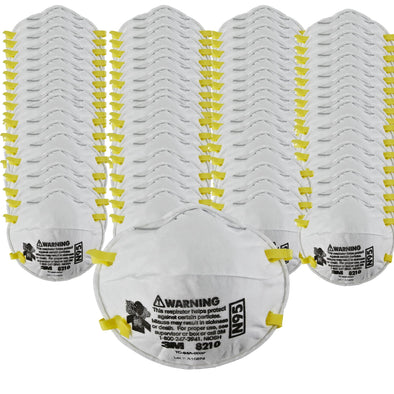 3M Personal Protective Equipment Particulate Respirator 8210, Pack of 160, N95,