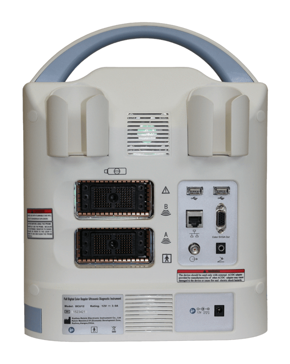 DCU-12 Vet Color Doppler Ultrasound Machine Connectivity Ports & Probe Ports