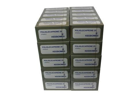 KeeboVet Veterinary Ultrasound Equipment Sutures LOT OF 50 BOXES - SURGICAL SUTURES POLIGLECAPORONE 25