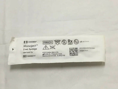 Covidien MONOJECT 3ml Syringe with Luer-Lock Tip (104KMD)