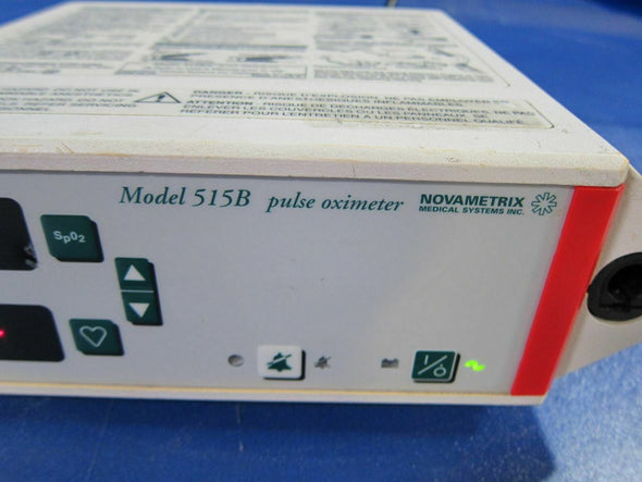 Novametrix Pulse Oximeter 515B  Sensor Pulse Med Parameters Lab Testing Patient