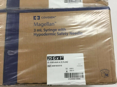 Covidien Magellan 3mL Syringe with Hypodermic Safety Needle 8881833510 (182KMD)