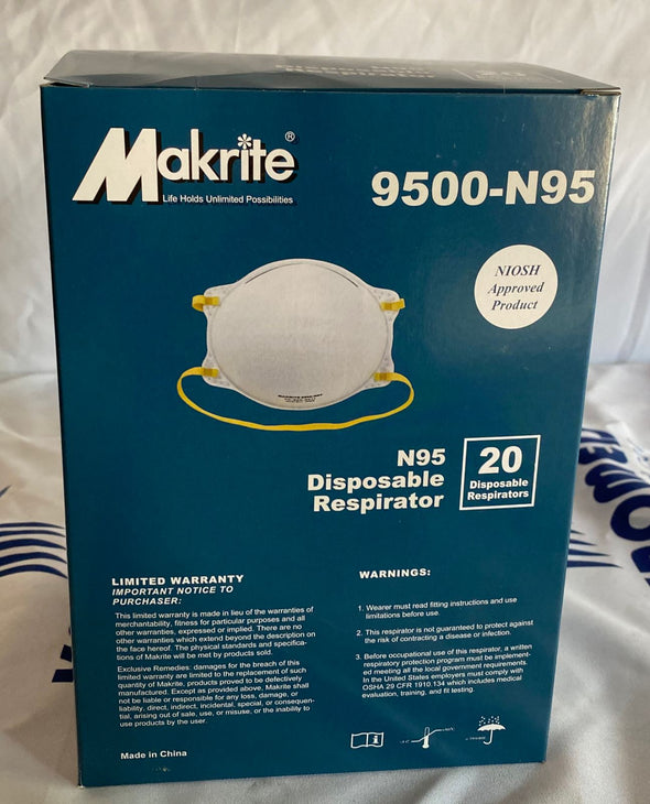 Cartons of Makrite Deposable Respirators Exp 06/23 ( 120 counts )
