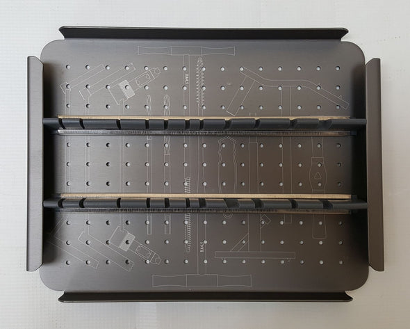 Empty Orthopedic Case for Instruments and 4.5mm and 6.5mm Screws, Rack & Trays