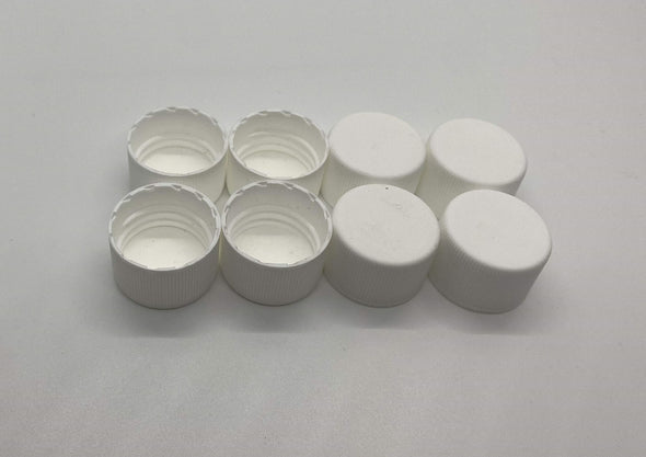 24mm White Continuous Thread Cap-Pkg of 1000 cups