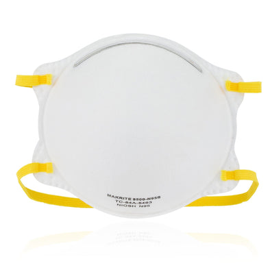 NIOSH Certified Makrite 9500-N95S Pre-Formed Cone Particulate Respirator Mask, S