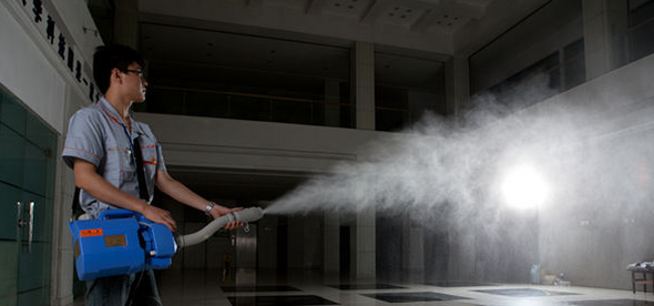 spraying disinfection