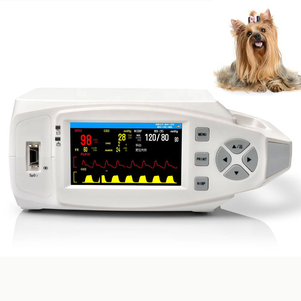 Veterinary Fio2 Monitor Pulse Rate Oximeter Vet Monitor with SpO2, ETCO2, NIBP | KeeboVet ...