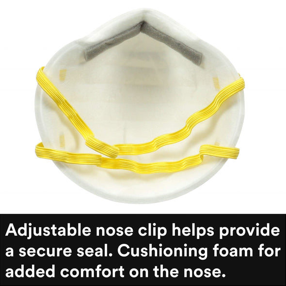 3M Particulate Respirator 8210Plus, Pack of 160, N95, 8210+, Adjustable Noseclip