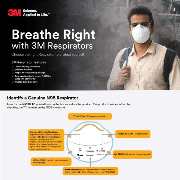 3M 8210V Particulate Respirator with Cool Flow Valve, Grinding, Sanding, Sawing,