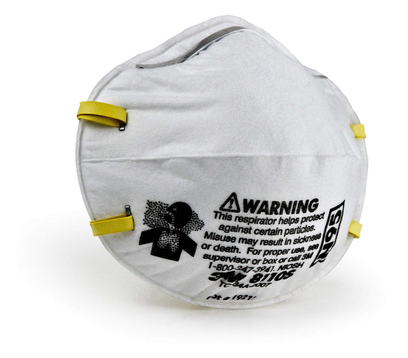 3M Particulate Respirator, 8110S, N95, Unsealed , Smaller Size, Adjustable Nosec