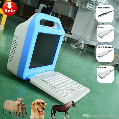 Ecografo portatil veterinario,vet ultrasound scanner A5 LCD &amp;laptop veterinary ultrasound machine for pig, dog, cat, sheep, horse,cattle us