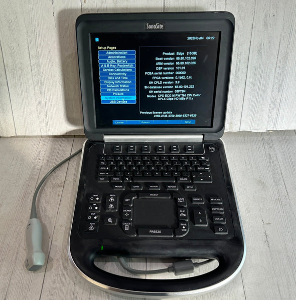 Sonosite Edge Portable Ultrasound & Phased Array Cardiac Probe P21x Warranty