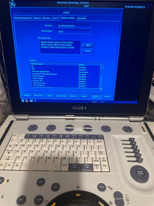 GE Vivid I Color Doppler Ultrasound & 3S-RS Phased Array Cardiac Probe